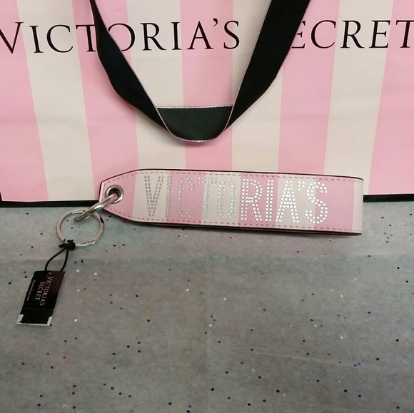NEW! VS Signature Stripe Wristlet Strap Keychain - Picture 7 of 12